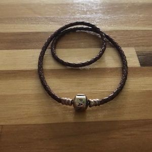 Pandora leather wrap bracelet